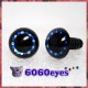1 Pair Black Blue Silver Hand Painted Safety Eyes Plastic eyes